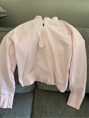 DSG Light Pink Kids Long Sleeve Quarter Zip Top